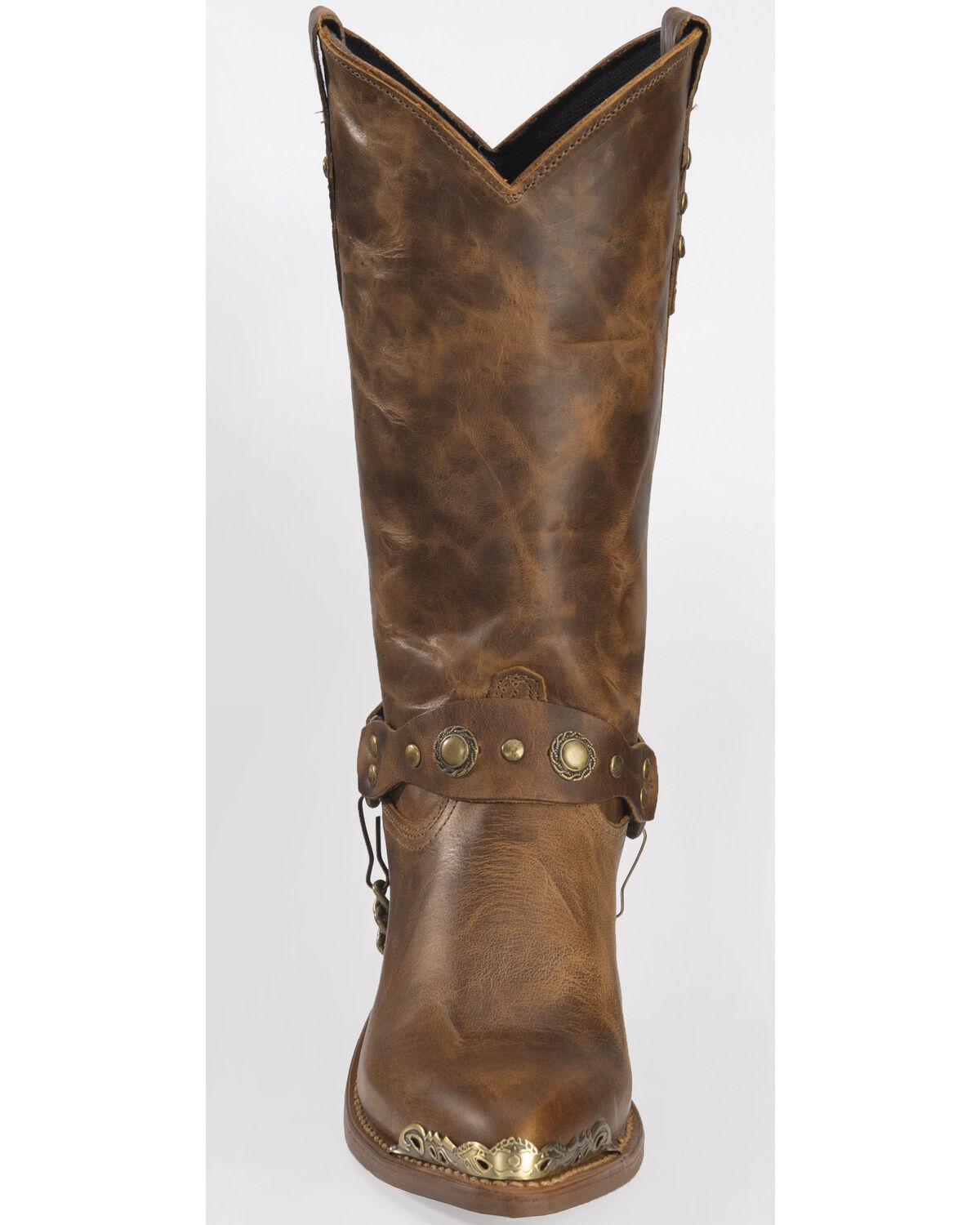 Abilene Women's Distressed Harness Western Boots - Round Toe