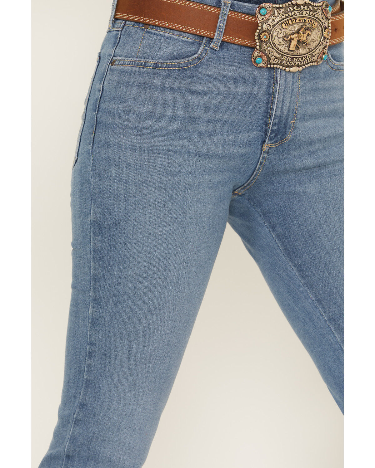 Wrangler Women's Palmer Medium Wash High Rise Bespoke Bootcut Stretch Denim Jeans