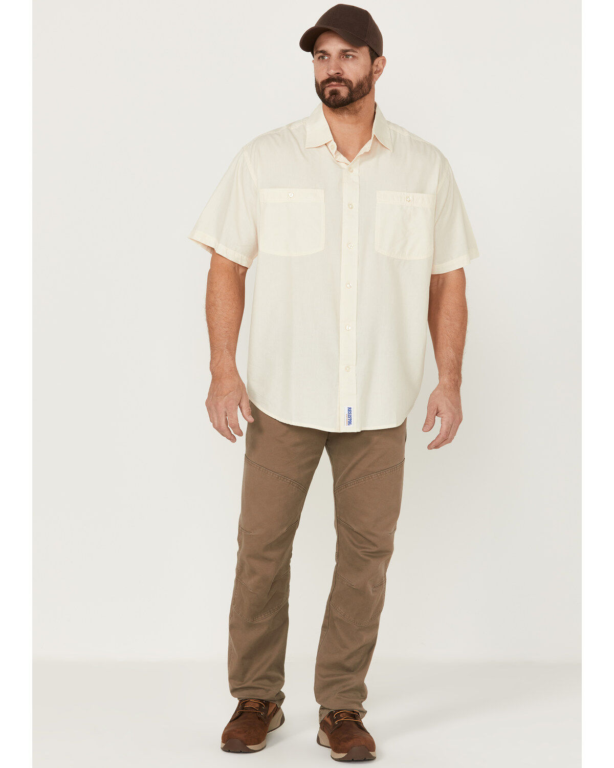 Resistol Men's Solid Short Sleeve Button-Down Western Shirt