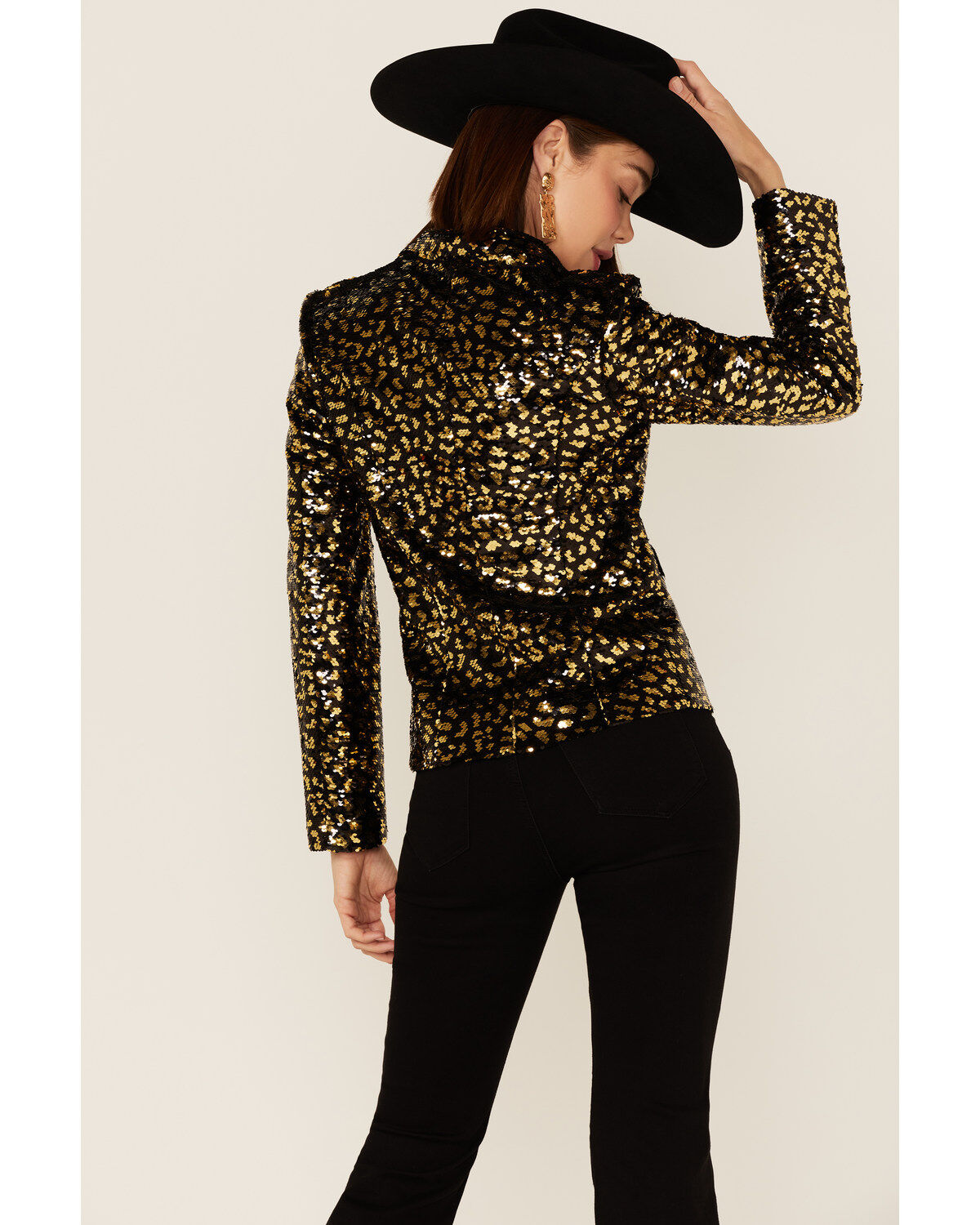 Any Old Iron Women's Sequin Scale Blazer Jacket