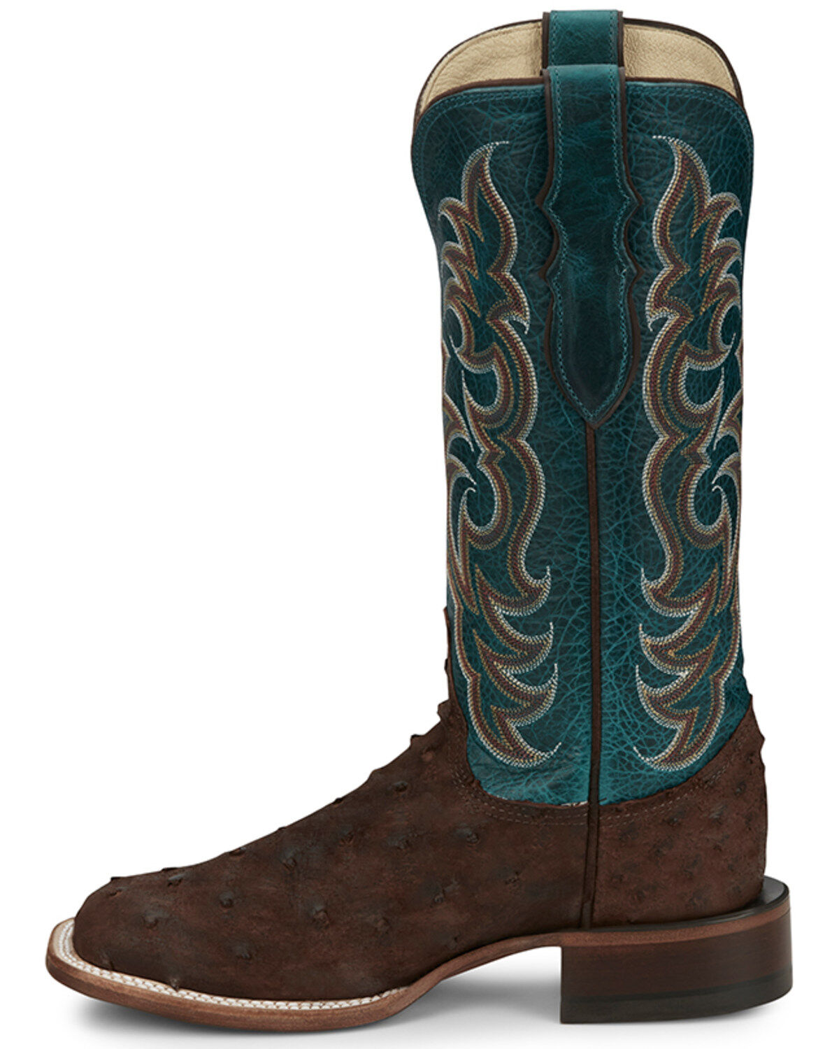 Justin Women's Exotic Full Quill Ostrich Western Boots - Broad Square Toe