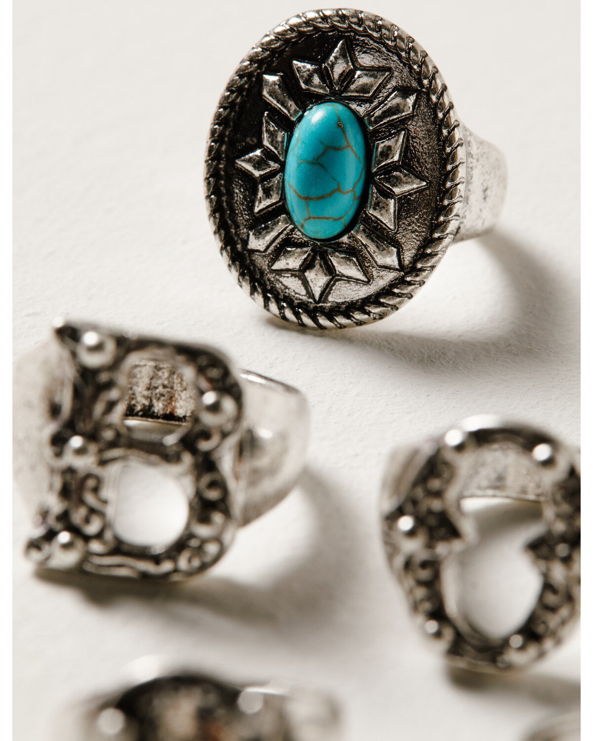 Idyllwind Women's Antique Boss Spell Out Ring Set - 5-Piece