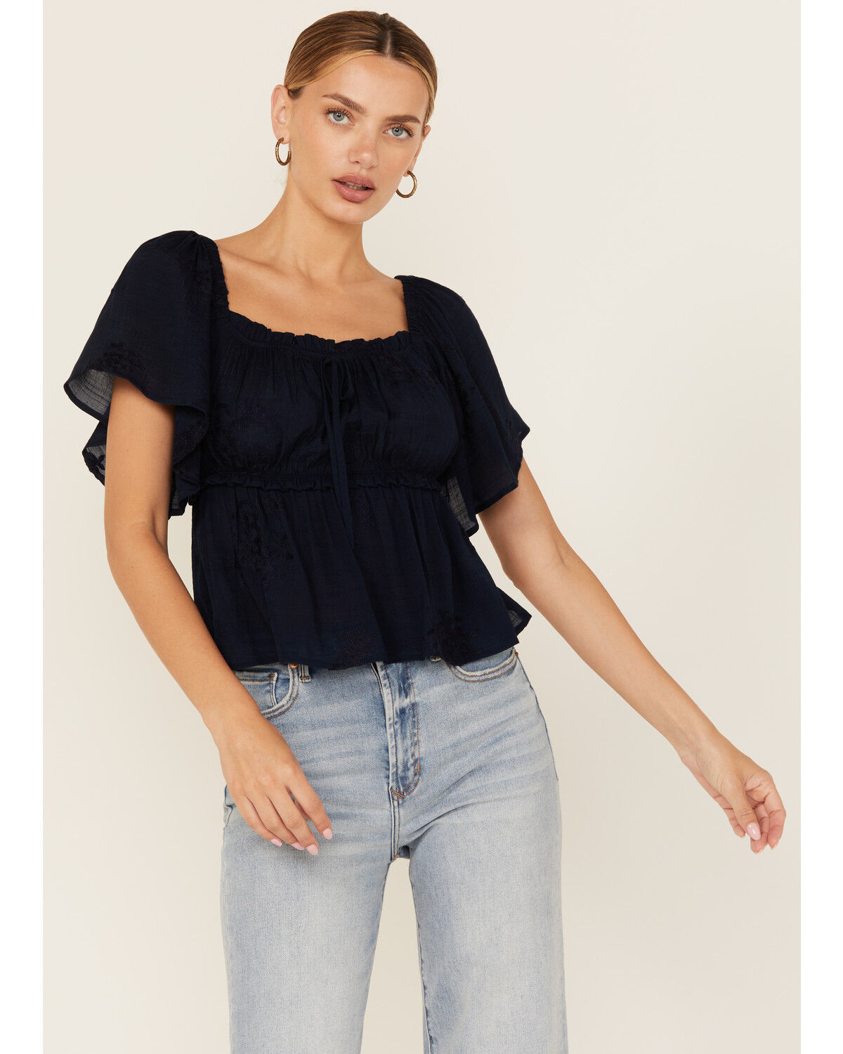 Wild Moss Women's Flutter Sleeve Top