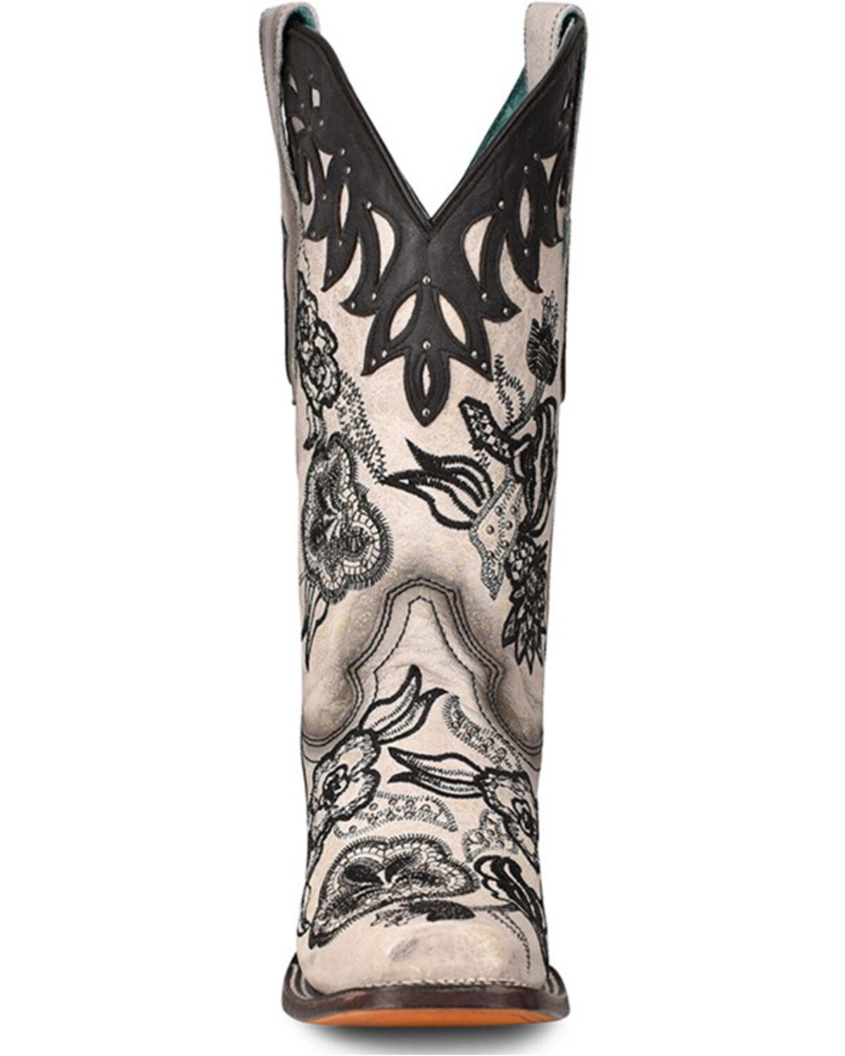 Corral Women's White Overlay Western Boots - Square Toe