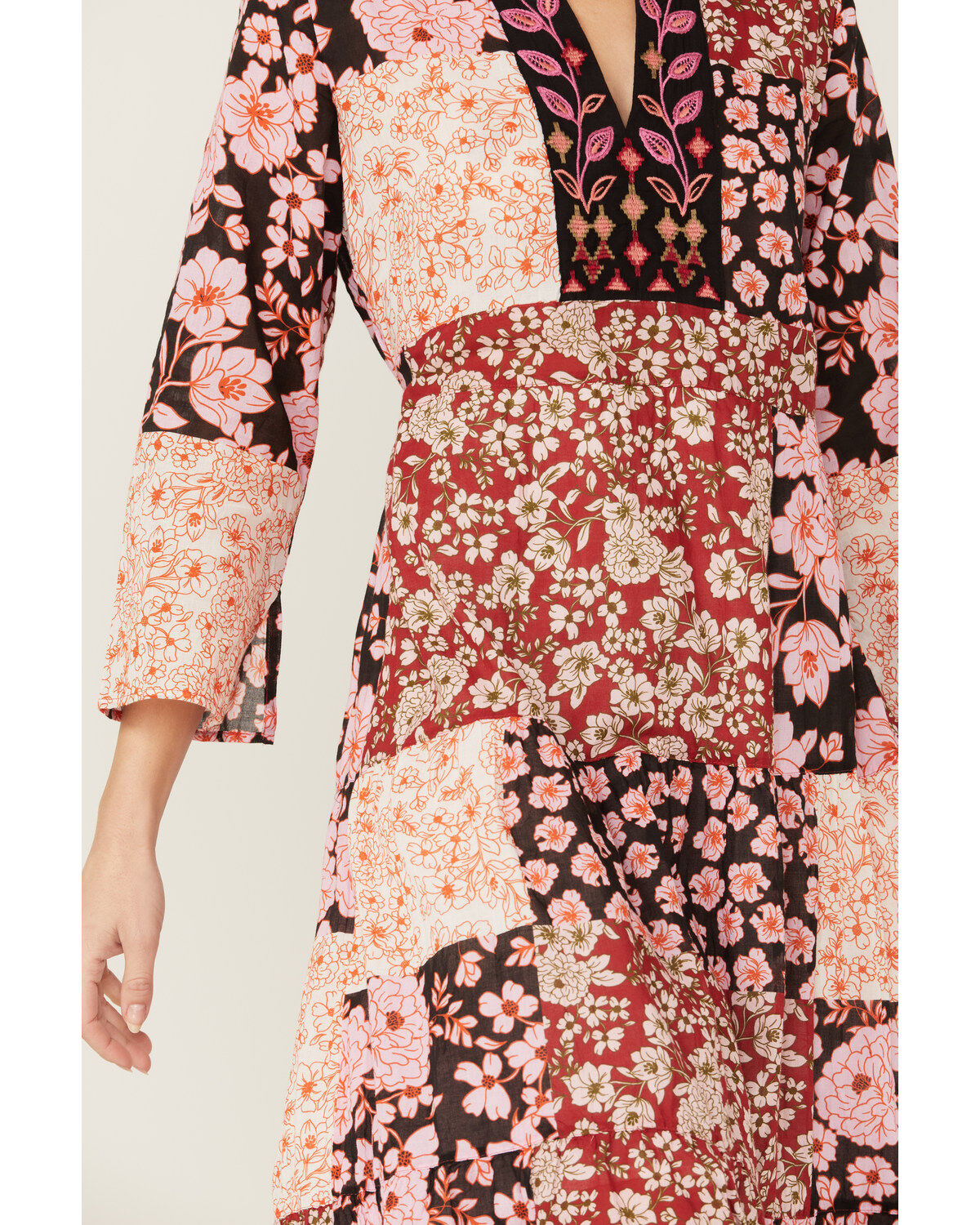 Johnny Was Women's Flora Tie Back Midi Dress