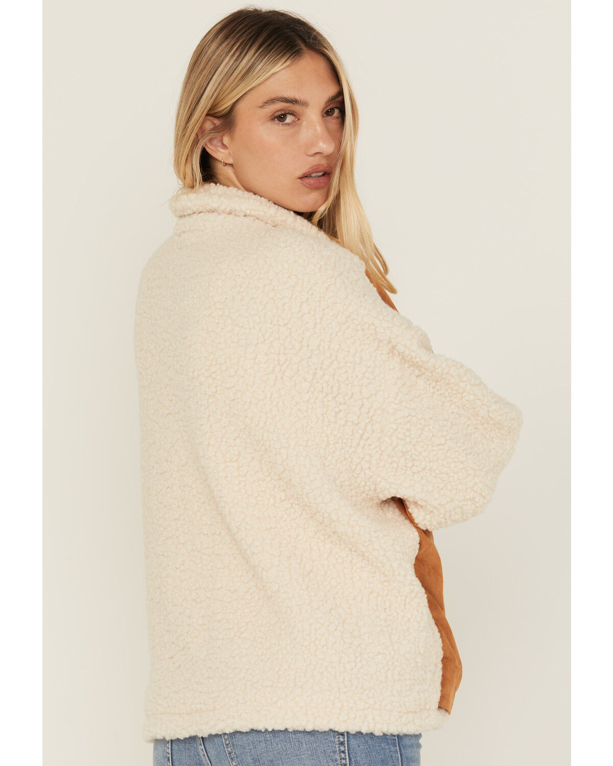 BLANKNYC Women's Two Tone Sherpa Suede Jacket