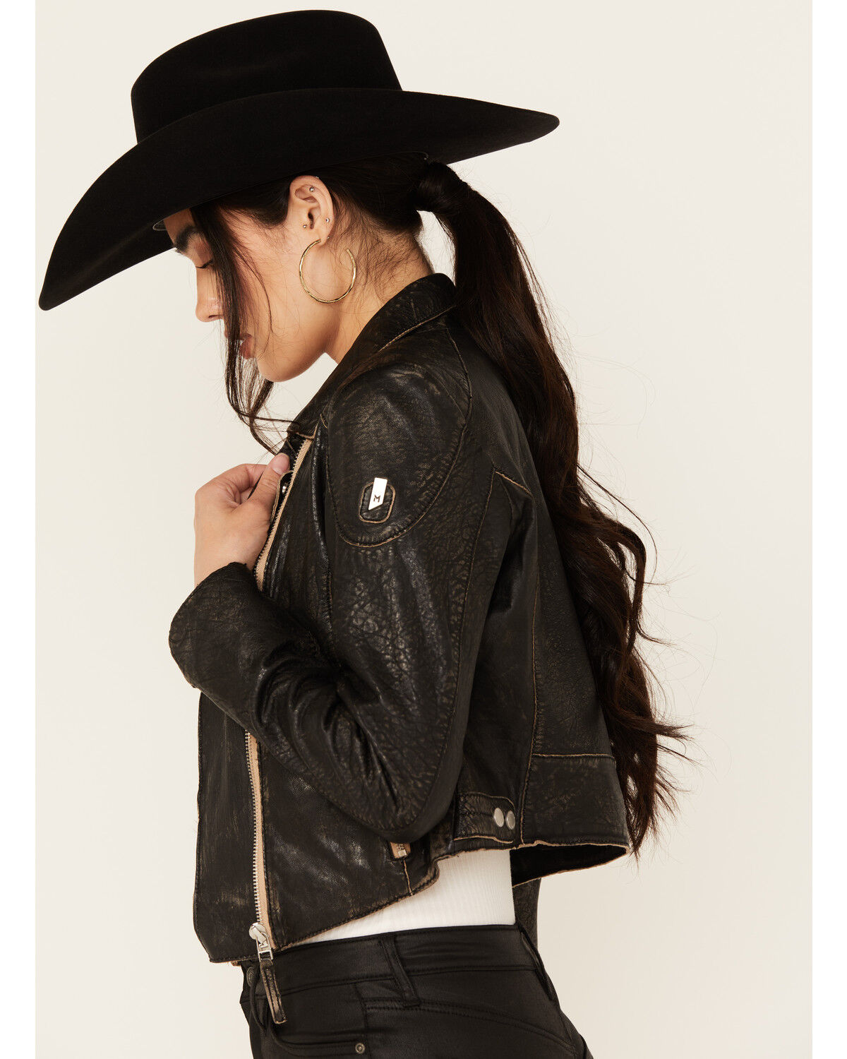 Mauritius Leather Women's Leather Moto Jacket