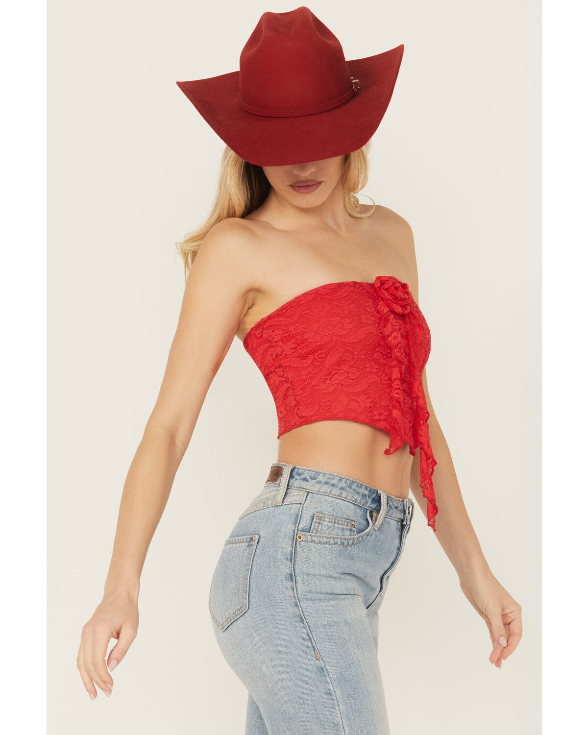 Originality Women's Rosette Tube Top