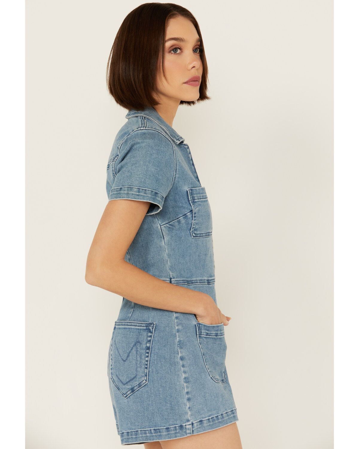 Show Me Your Mumu Women's Short Sleeve Zip Romper