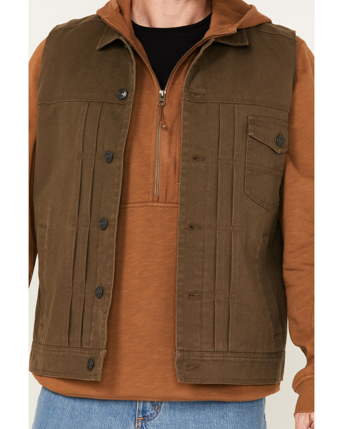 Brothers and Sons Men's Granger Duck Trucker Vest