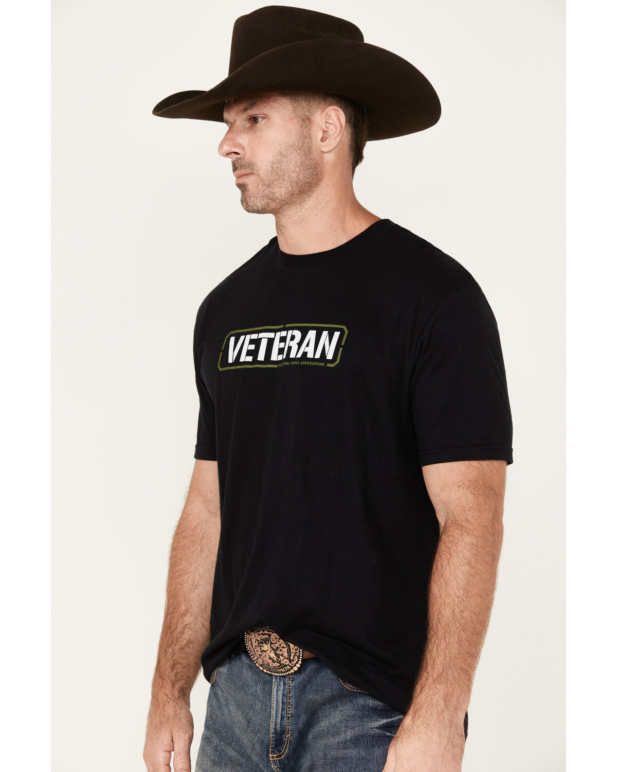 NRA Men's Veteran Flag Short Sleeve Graphic T-Shirt
