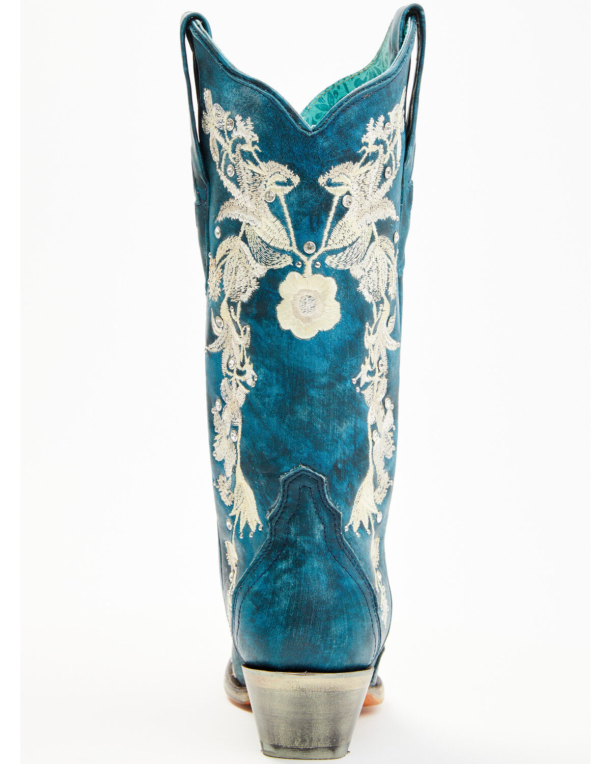 Corral Women's Floral Embroidered & Rhinestone Studded Western Boots - Snip Toe