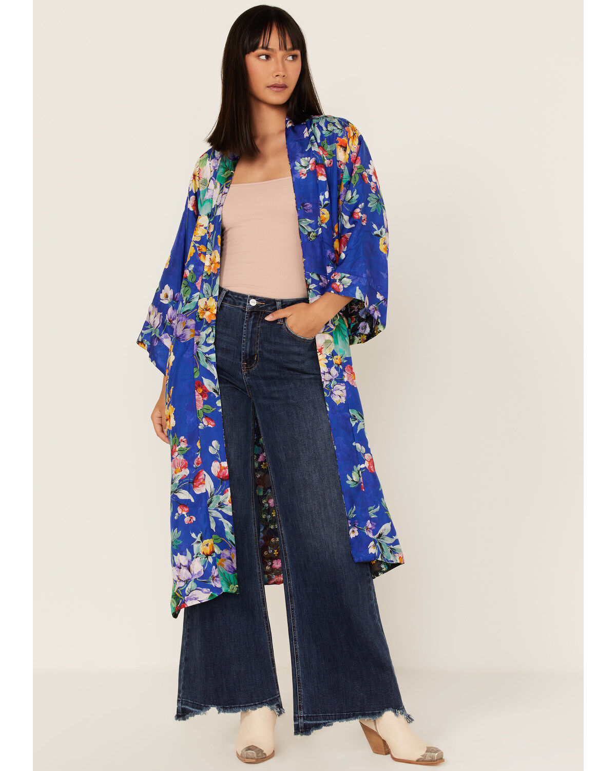 Johnny Was Women's Ella Floral Reversible Kimono