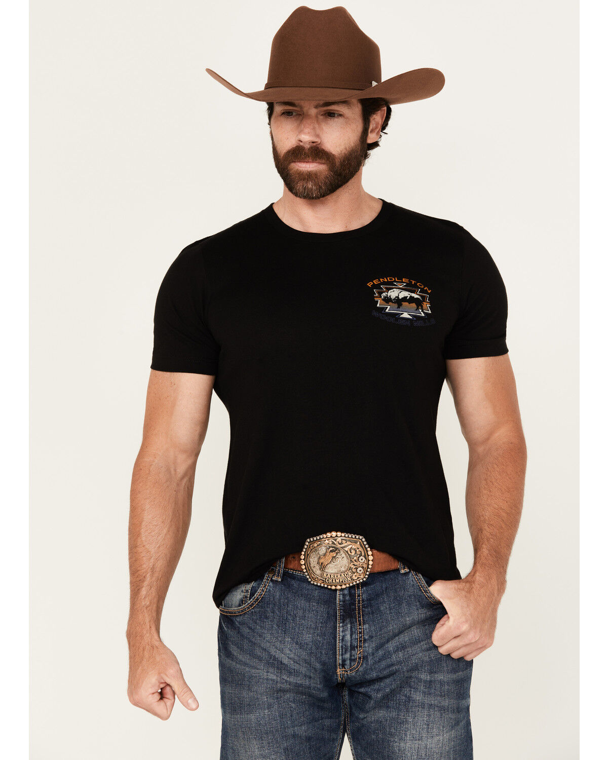 Pendleton Men's Horseshoe Scenic Logo Short Sleeve Graphic T-Shirt