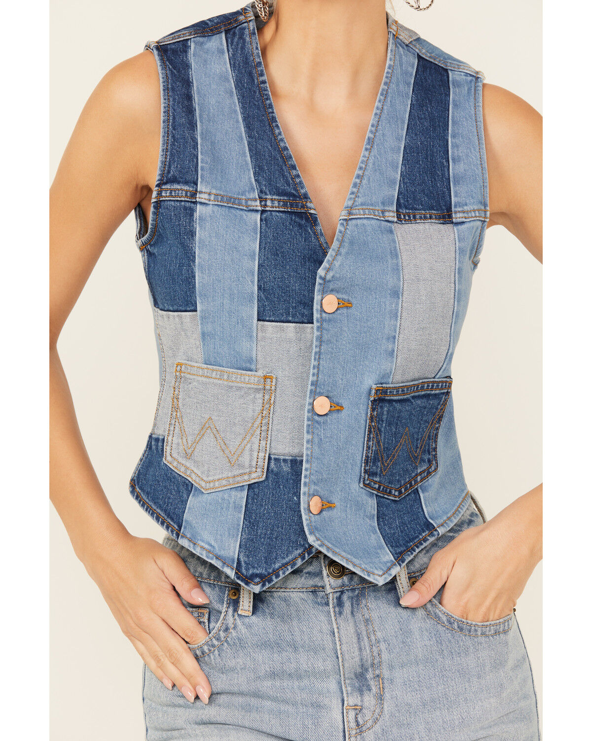 Wrangler x Lainey Wilson Women's Patchwork Denim Vest