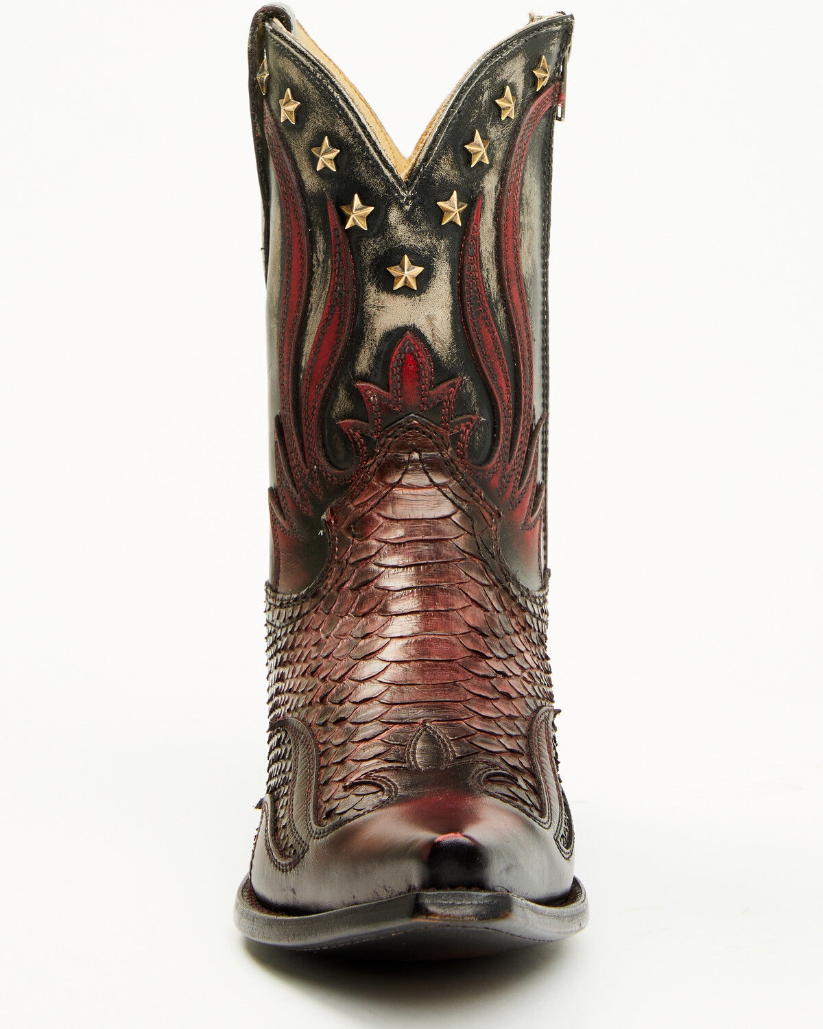 Corral Men's Exotic Python Studded Short Western Boots - Snip Toe