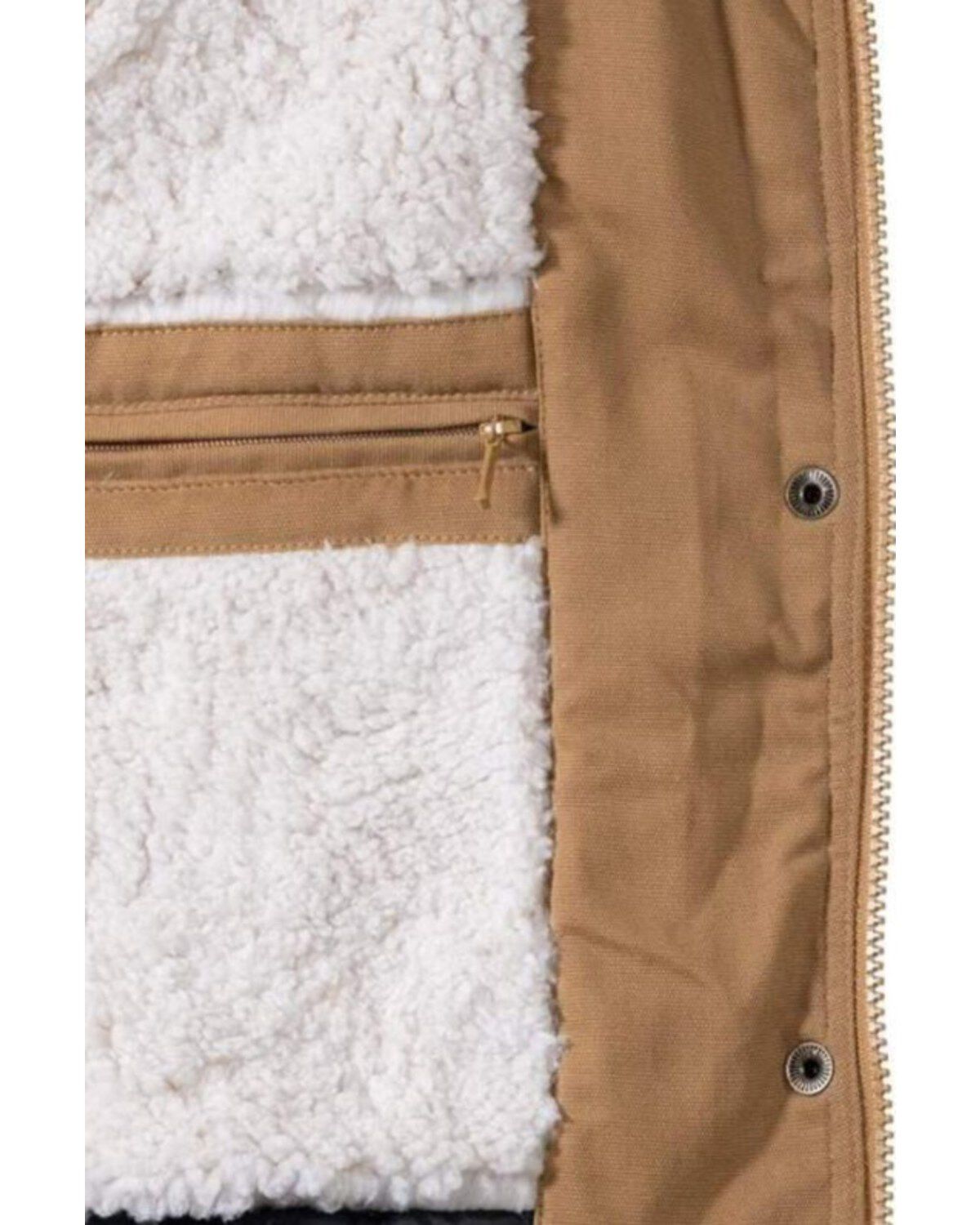 Outback Trading Co Women's Tan Canvas Juniper Fleece Hooded Jacket