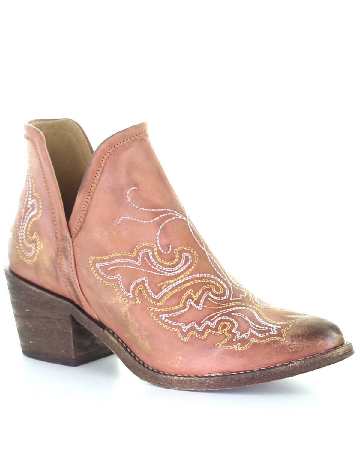 Circle G Women's Embroidery Fashion Booties - Round Toe