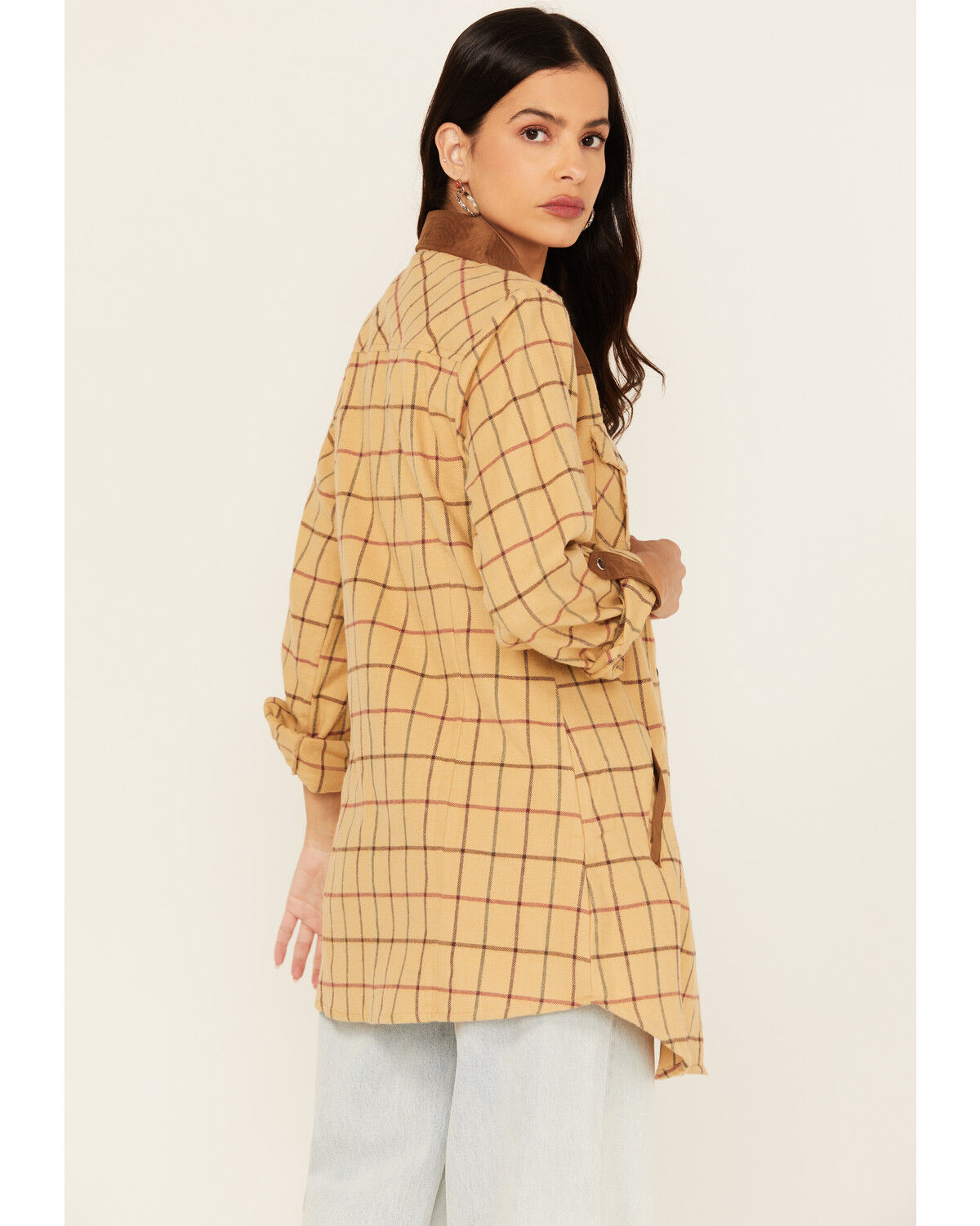 Tasha Polizza Women's Plaid Print Long Sleeve Snap Western Shirt