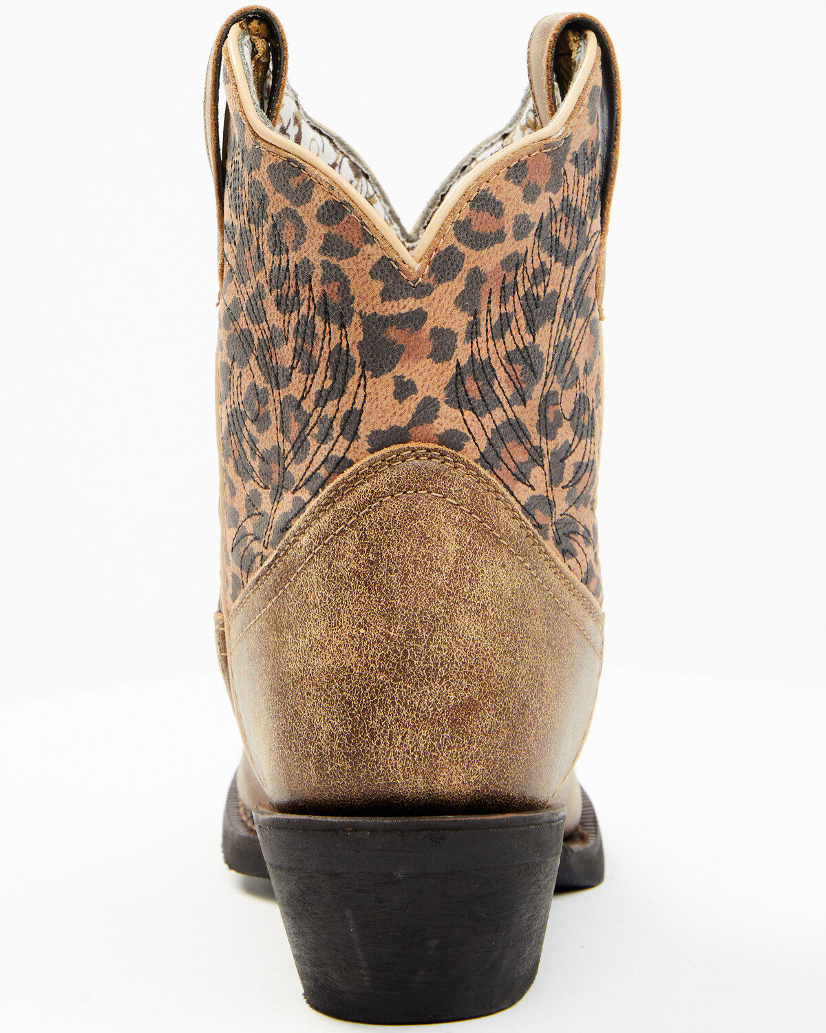 Laredo Women's Leopard Print Western Fashion Booties - Round Toe