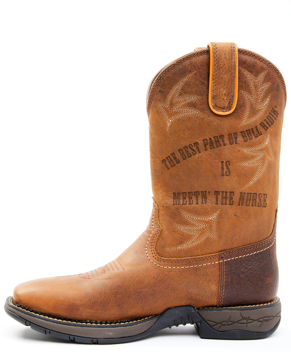 Brothers and Sons Men's Skull Western Performance Boots - Broad Square Toe