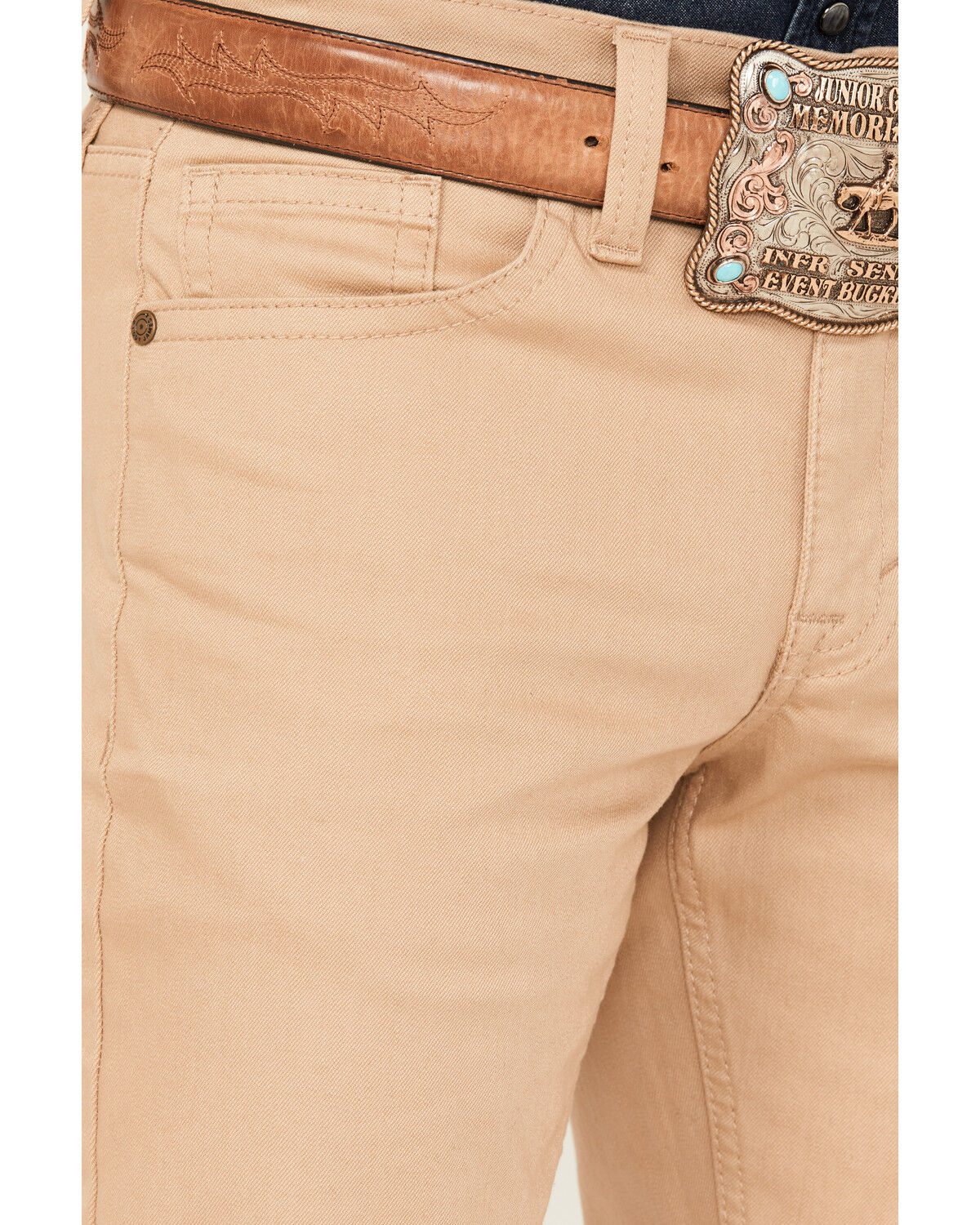 Cody James Men's Dalton Tan Slim Bootcut Stretch Denim Jeans