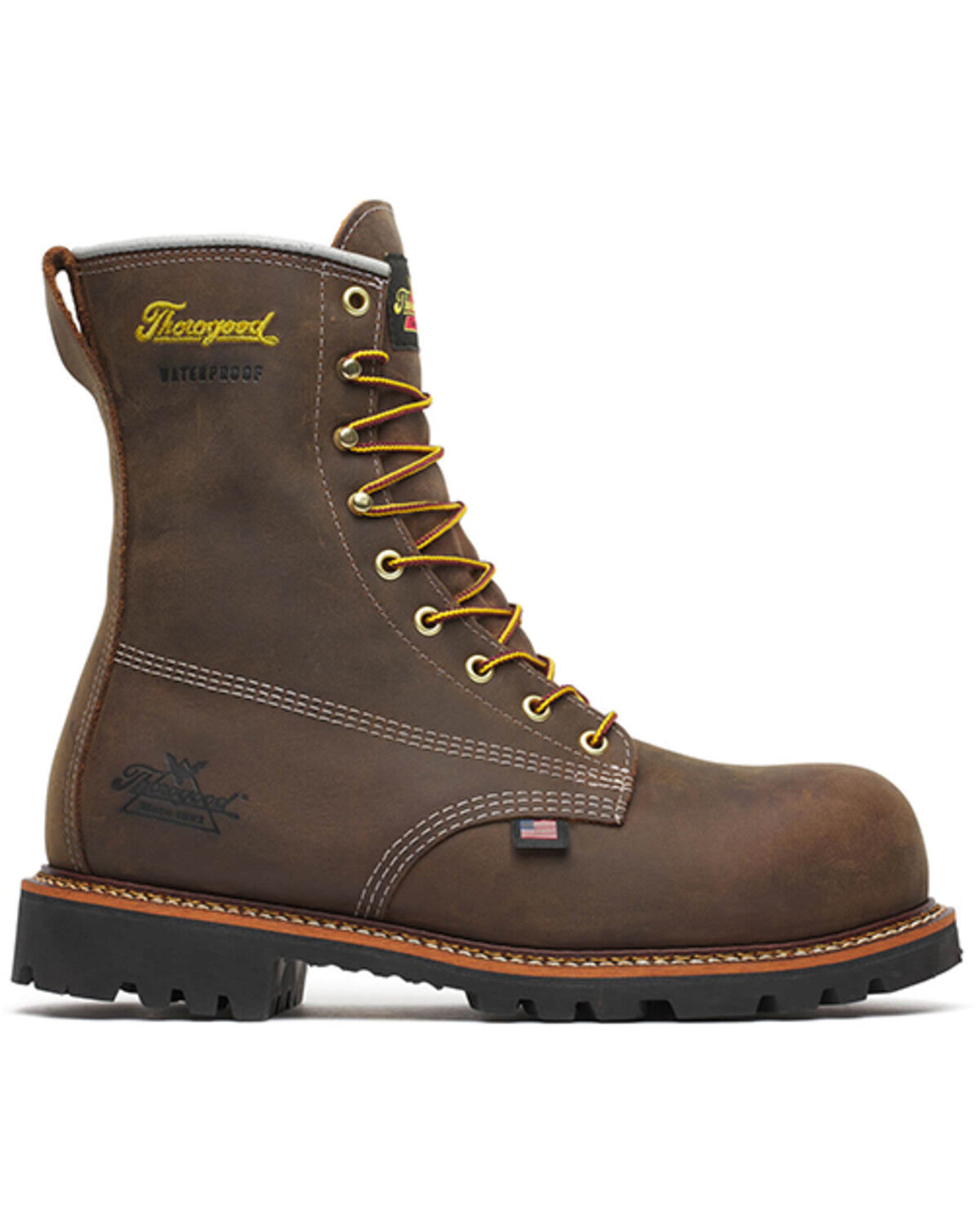 Thorogood Men's 8" Crazy Horse Waterproof Work Boots - Composite Toe