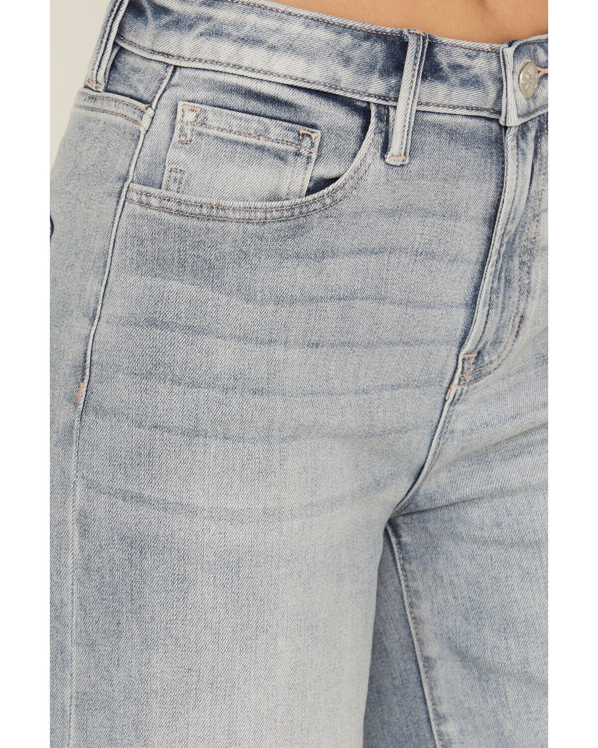 Miss Me Women's Light Wash High Rise Super Wide Stretch Denim Jeans