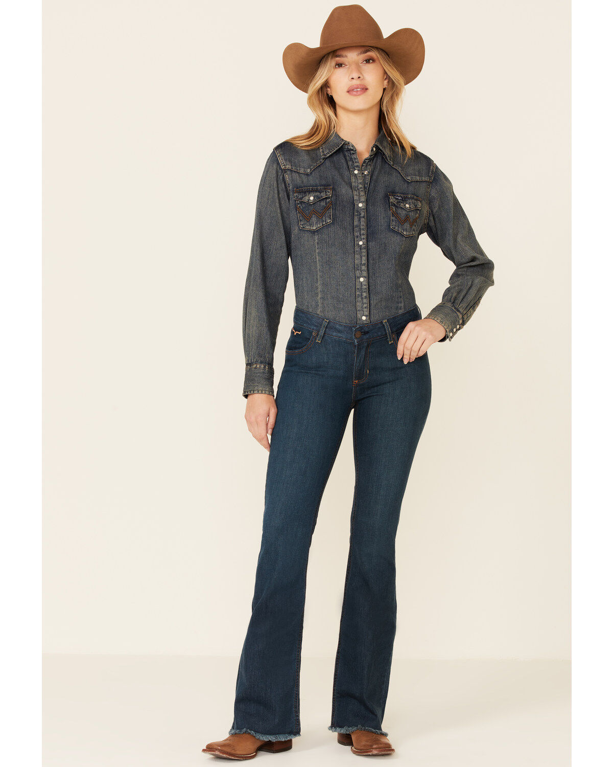 Kimes Ranch Women's Dark Wash Lola Raw Trousers