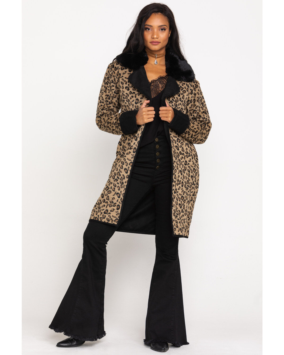 Double D Ranch Women's Leopard Cactus Cat Jacket