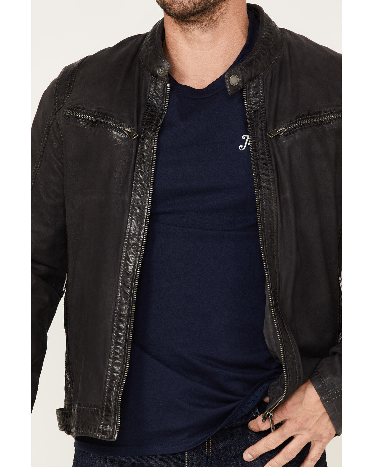 Mauritius Leather Men's Biker Jacket