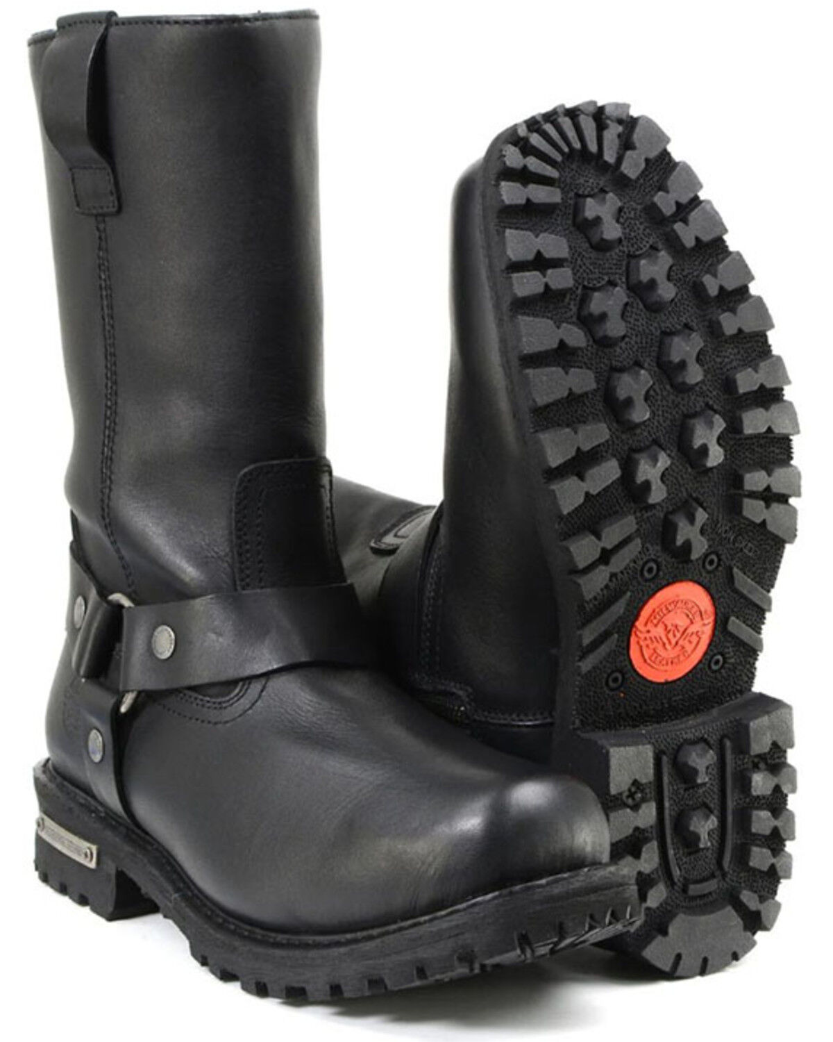 Milwaukee Leather Men's 11" Waterproof Harness Boots - Square Toe