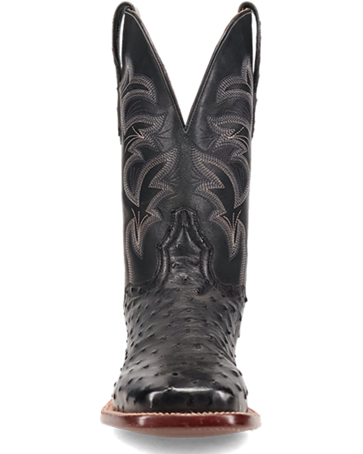 El Dorado Men's Handmade Full Quill Ostrich Stockman Boots - Broad Square Toe