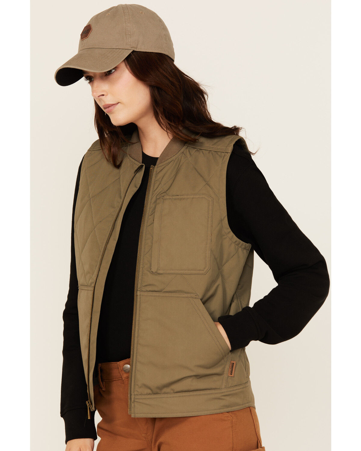 Lucky Brand Workwear Women's Tactical Insulated Canvas Quilted Vest