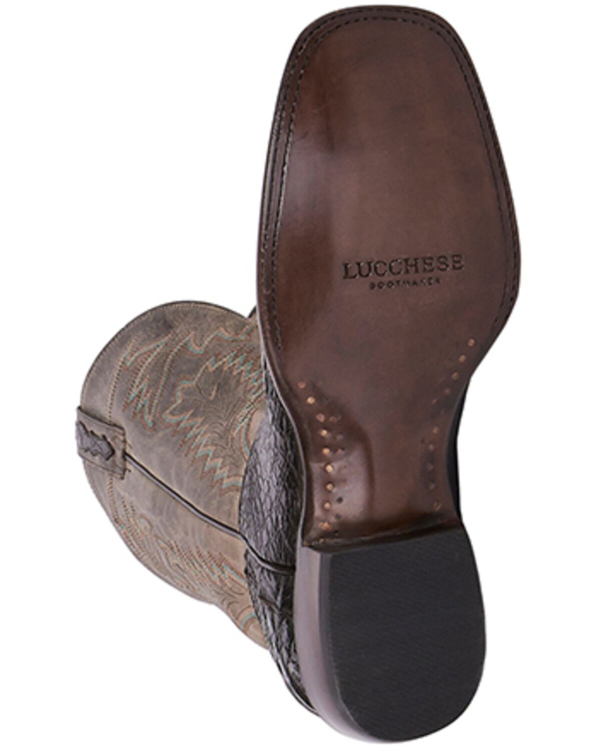 Lucchese Men's Wyatt Exotic Caiman Western Boots - Broad Square Toe