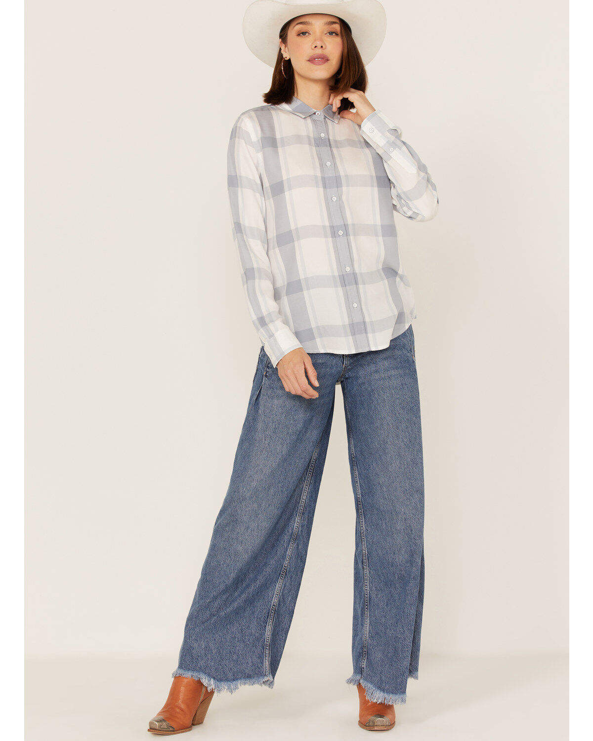 Flag & Anthem Women's Desert Son Long Sleeve Plaid Shirt