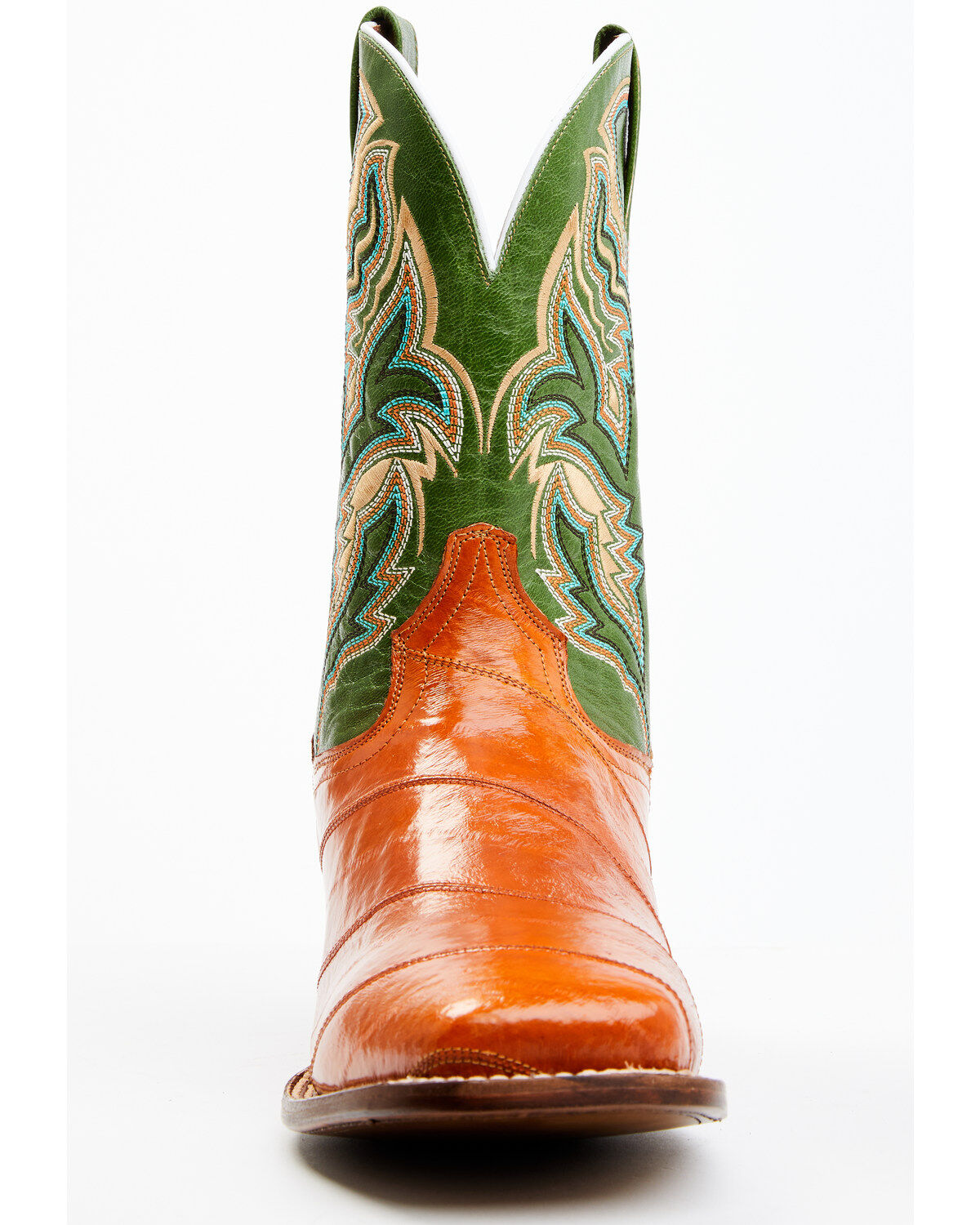 Dan Post Men's Camel Eel Exotic Western Boots - Broad Square Toe