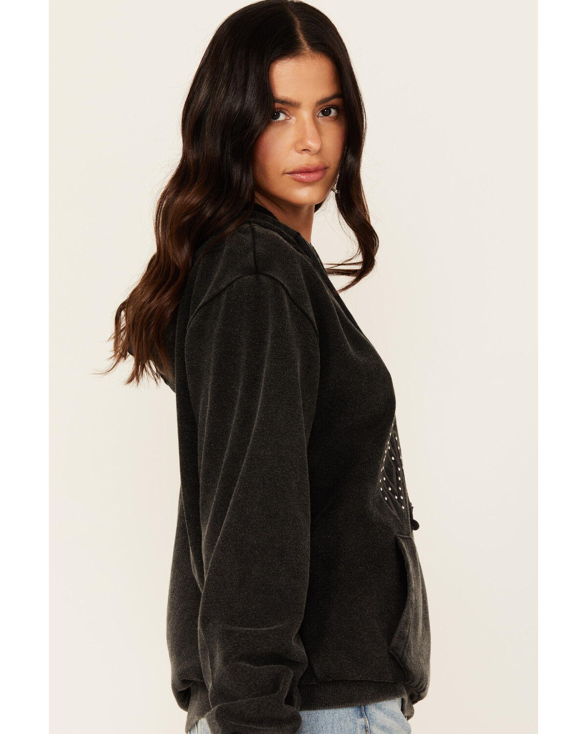 Youth in Revolt Women's Gone Country Studded Graphic Hoodie