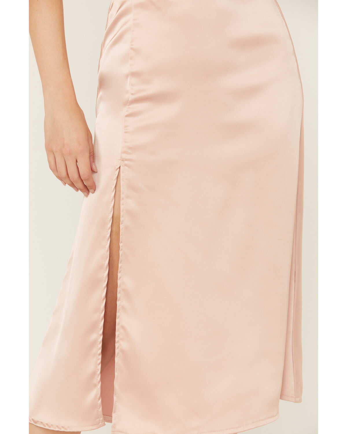 Originality Women's Satin Midi Skirt