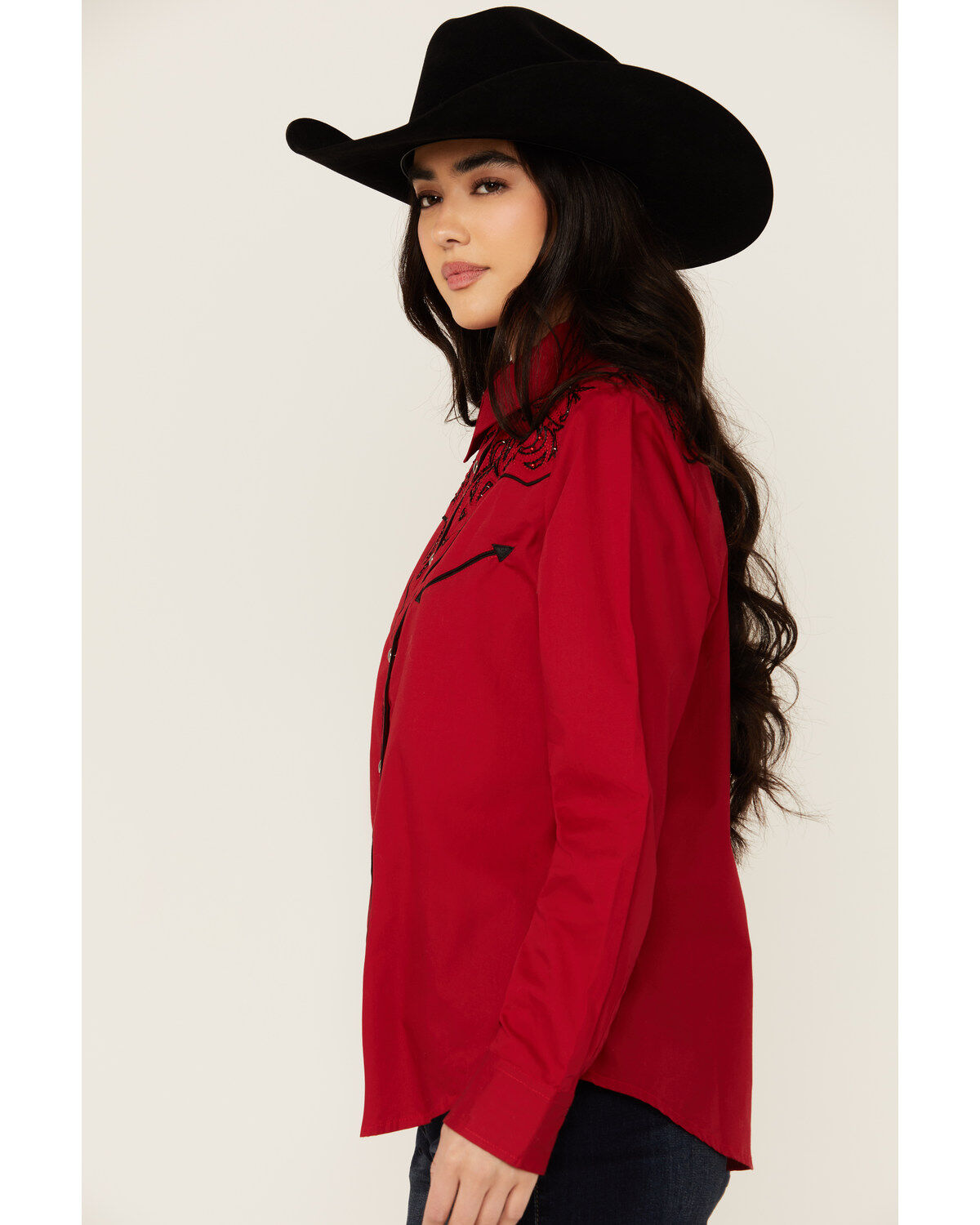 Avalon Women's Embroidered Long Sleeve Snap Western Shirt