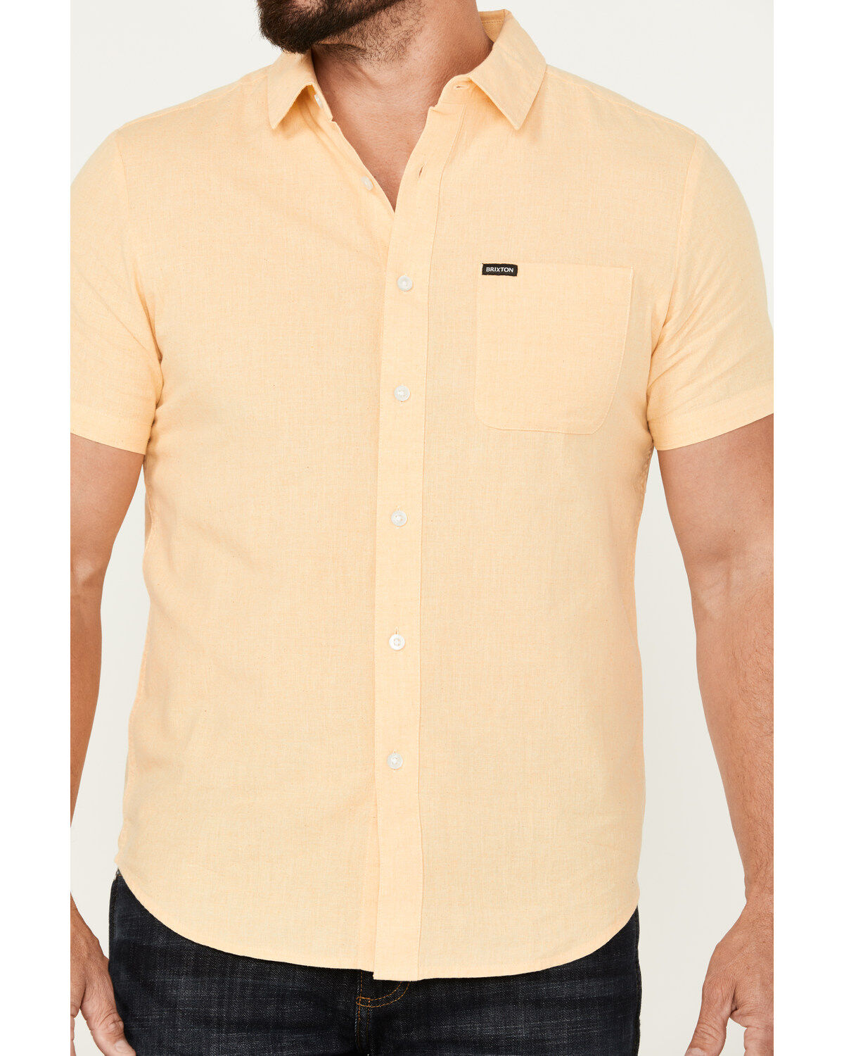Brixton Men's Charter Solid Short Sleeve Button-Down Shirt