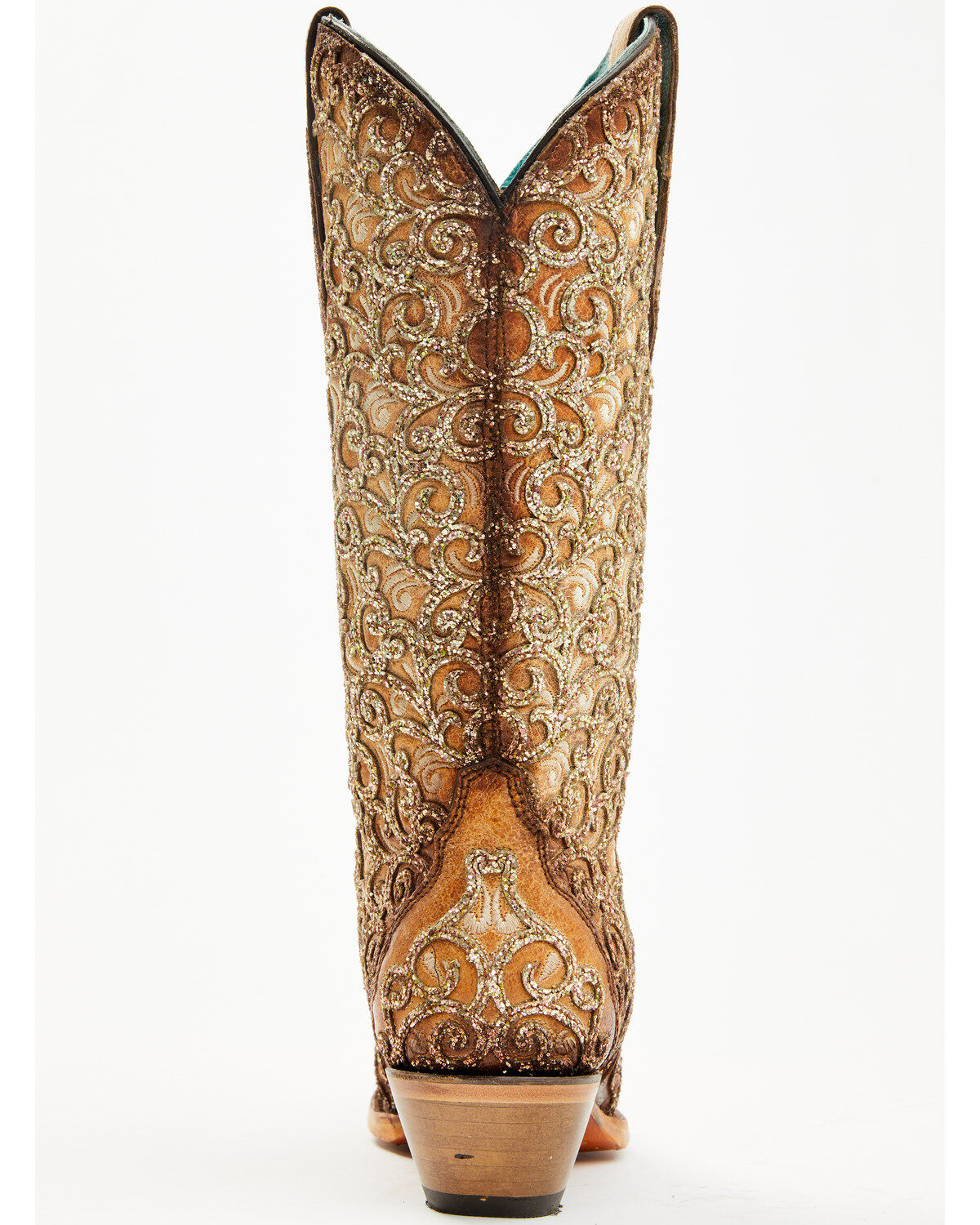 Corral Women's Saddle Glitter Overlay Triad Western Boots - Snip Toe
