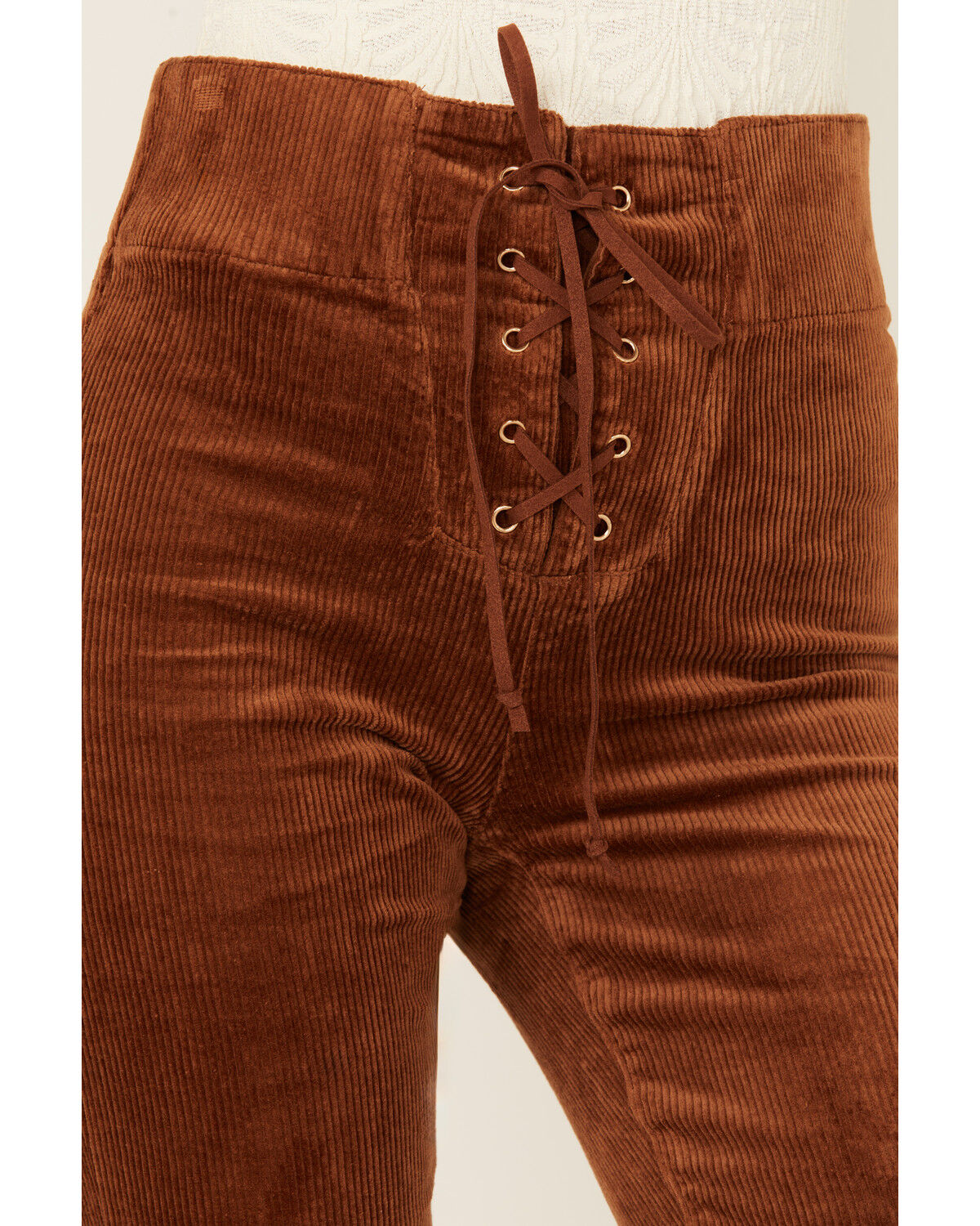 Show Me Your Mumu Women's Cam High Rise Corduroy Bell Bottom Pants