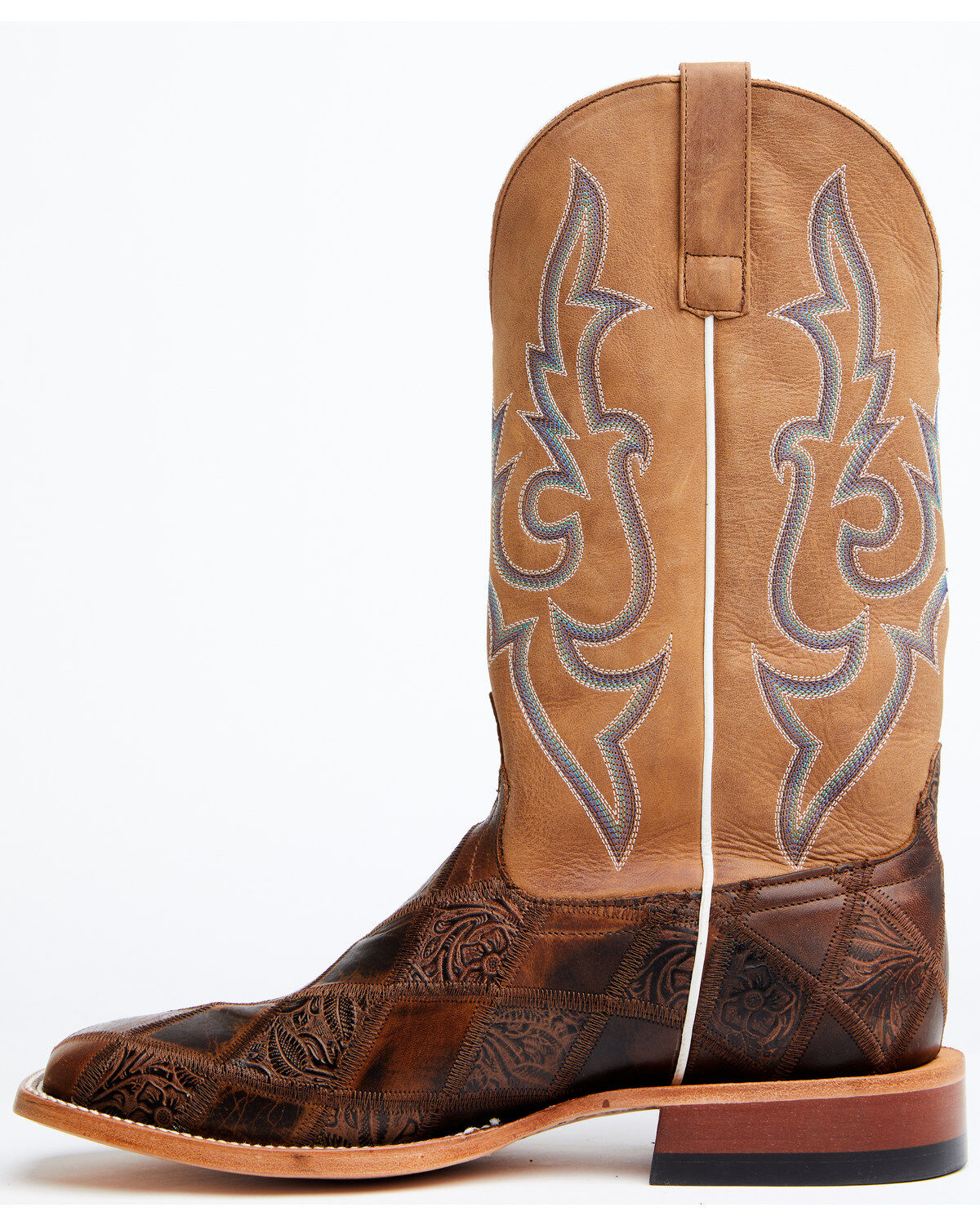 Horse Power Men's Patchwork Western Boots - Broad Square Toe