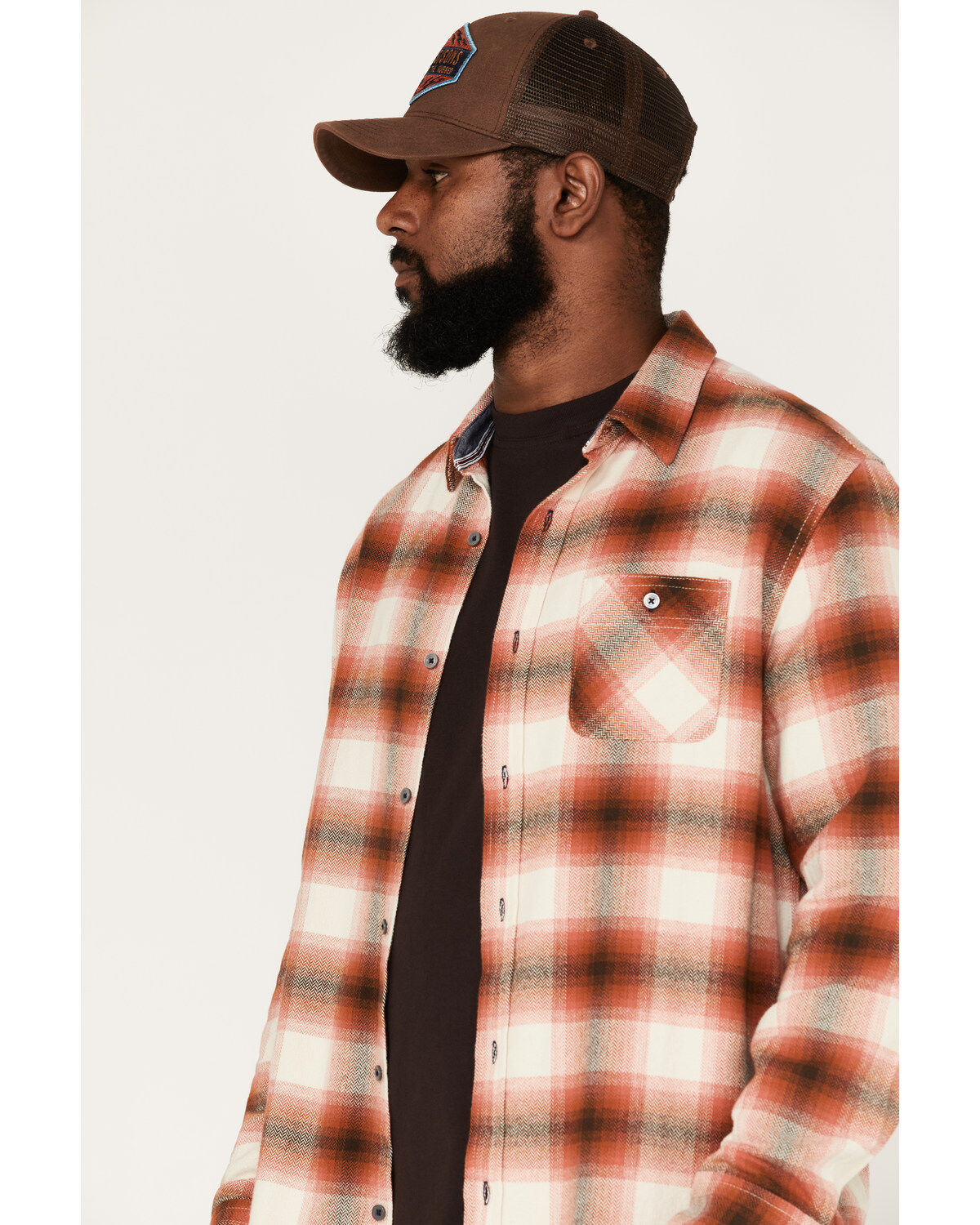 Flag & Anthem Men's Sanders Large Plaid Long Sleeve Button Down Flannel Shirt