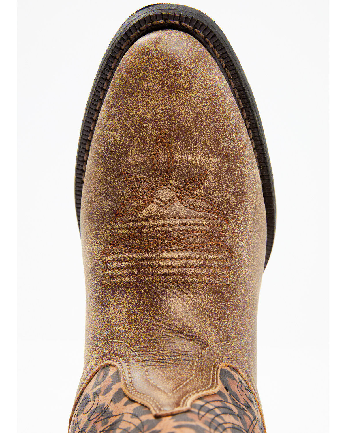 Laredo Women's Leopard Print Western Fashion Booties - Round Toe