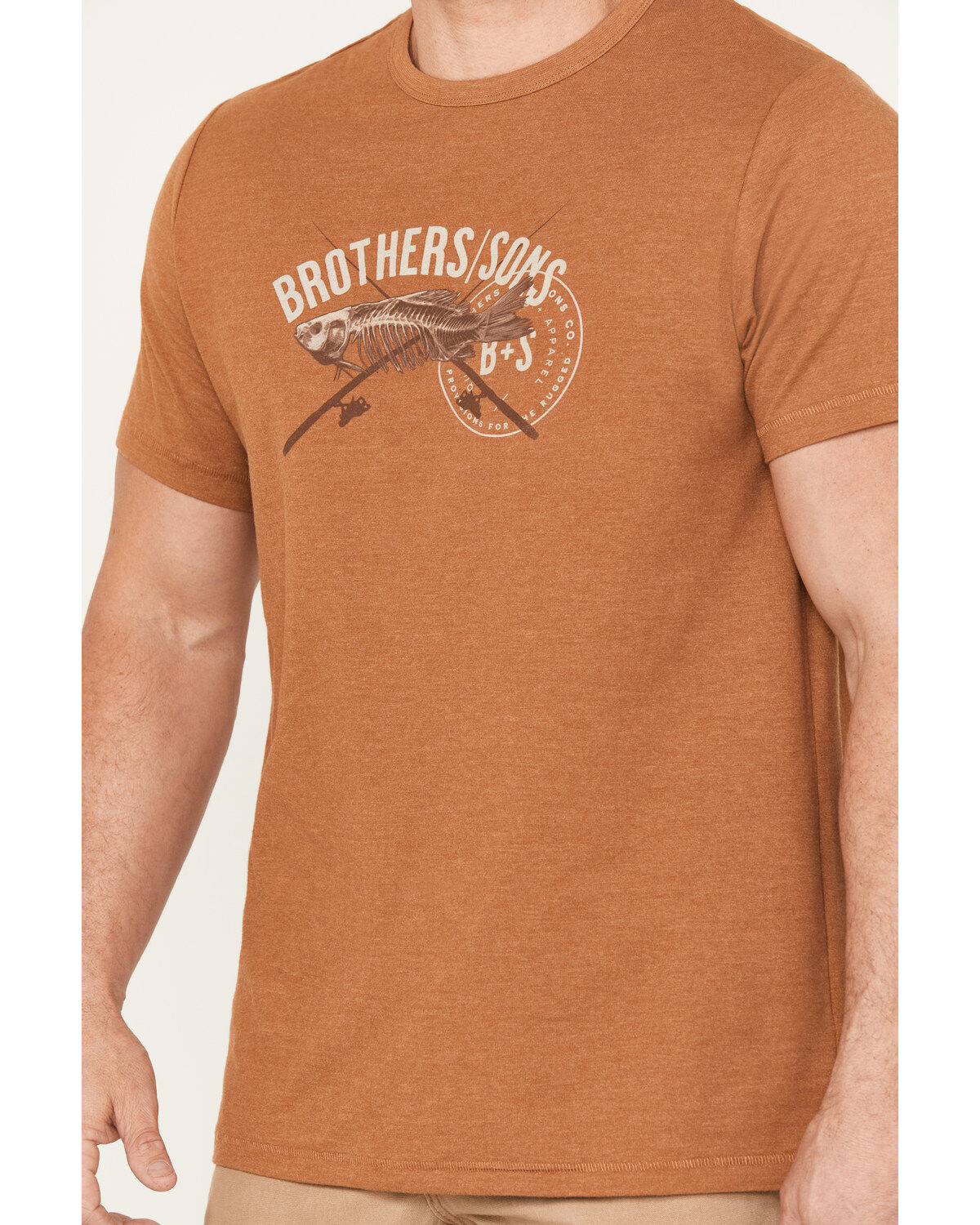 Brothers and Sons Men's Fish Short Sleeve Graphic T-Shirt