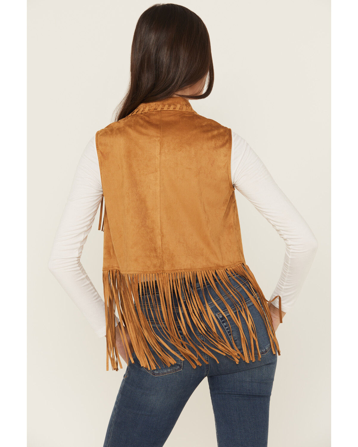 Wrangler X Lainey Wilson Women's Festival Fringe Faux Suede Vest