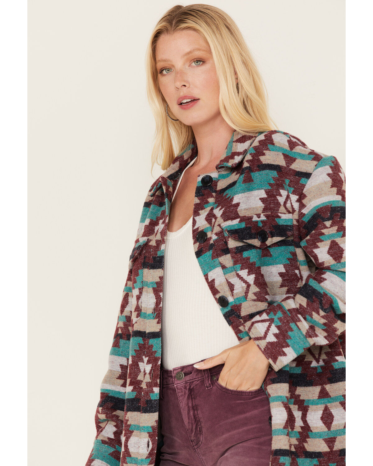 Cripple Creek Women's Southwestern Print Shacket