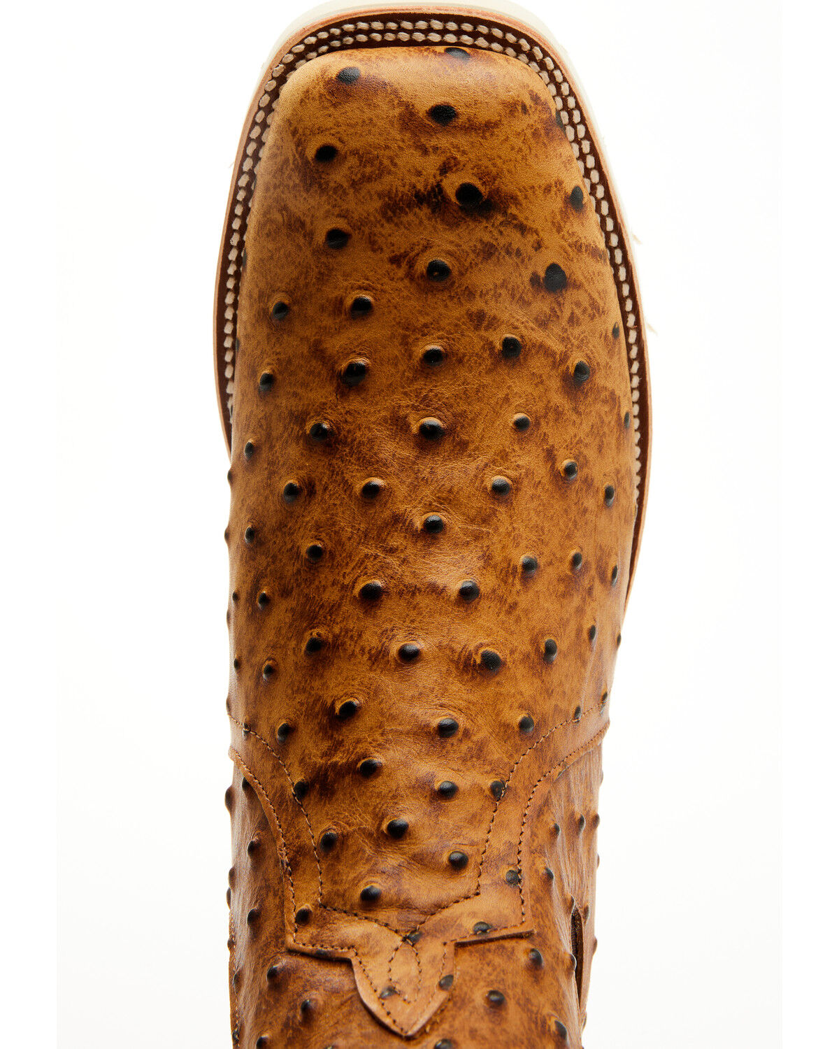 Horse Power Men's Saddle Ostrich Print Chelsea Boots - Square Toe